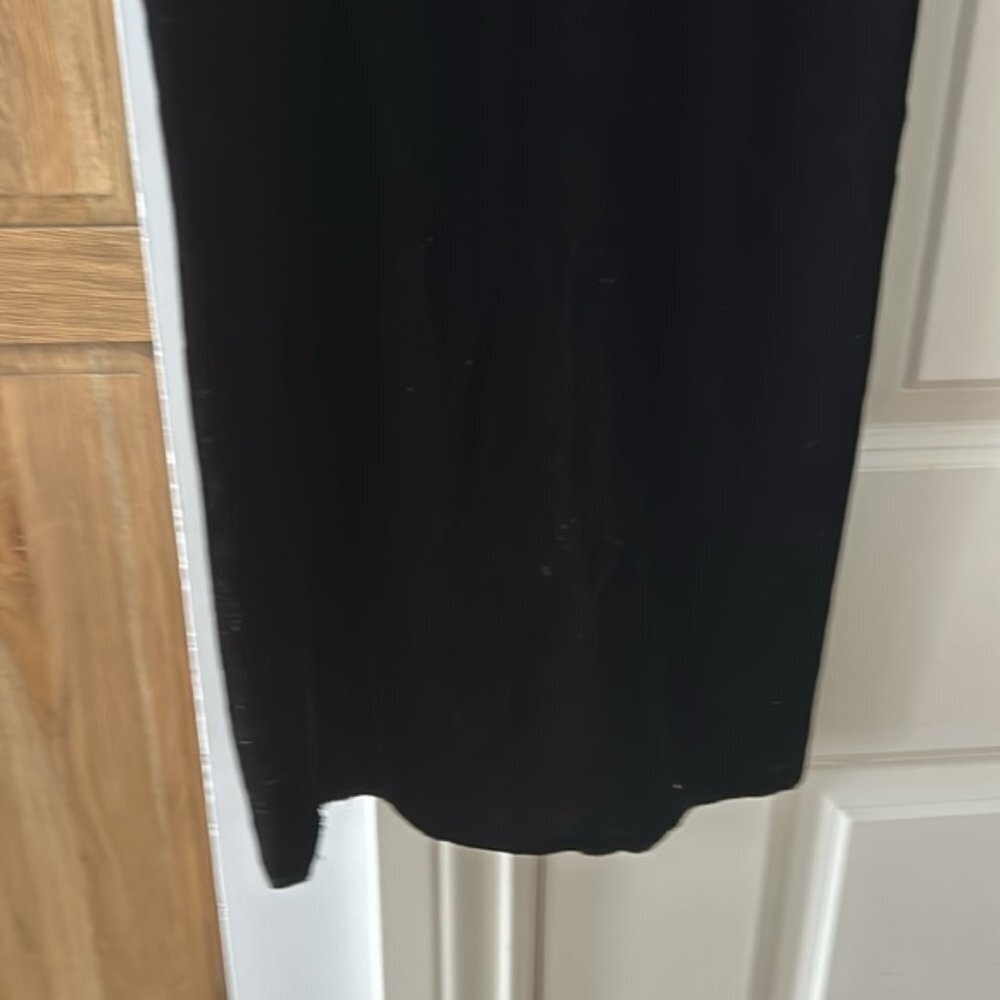 Pixie Market Black Crushed Velvet Mini Black Dress Extra Small Lbd — image 4 of 8
